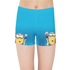 Minions, Blue, Cartoon, Cute, Friends Kids  Sports Shorts by nateshop