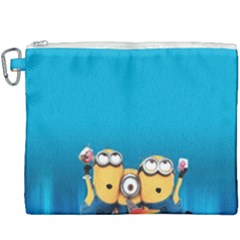 Minions, Blue, Cartoon, Cute, Friends Canvas Cosmetic Bag (xxxl) by nateshop