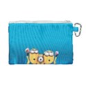 Minions, Blue, Cartoon, Cute, Friends Canvas Cosmetic Bag (Large) View2