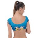 Minions, Blue, Cartoon, Cute, Friends Cap Sleeve Ring Bikini Top View2