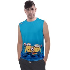 Minions, Blue, Cartoon, Cute, Friends Men s Regular Tank Top by nateshop