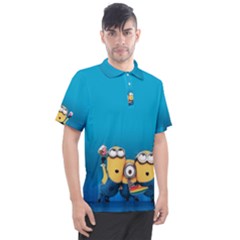 Minions, Blue, Cartoon, Cute, Friends Men s Polo T-shirt by nateshop