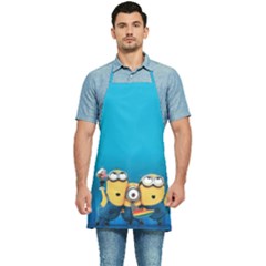 Minions, Blue, Cartoon, Cute, Friends Kitchen Apron by nateshop