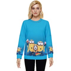 Minions, Blue, Cartoon, Cute, Friends Hidden Pocket Sweatshirt by nateshop