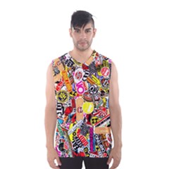 Sticker Bomb, Art, Cartoon, Dope Men s Basketball Tank Top by nateshop