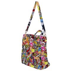 Sticker Bomb, Art, Cartoon, Dope Crossbody Backpack by nateshop