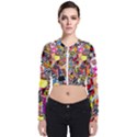 Sticker Bomb, Art, Cartoon, Dope Long Sleeve Zip Up Bomber Jacket View1