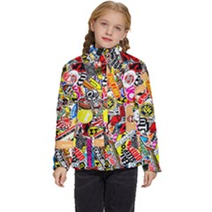 Sticker Bomb, Art, Cartoon, Dope Kids  Puffer Bubble Jacket Coat by nateshop