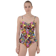 Sticker Bomb, Art, Cartoon, Dope Sweetheart Tankini Set by nateshop