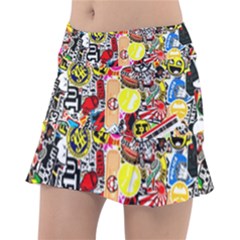 Sticker Bomb, Art, Cartoon, Dope Classic Tennis Skirt by nateshop