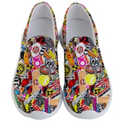 Sticker Bomb, Art, Cartoon, Dope Men s Lightweight Slip Ons by nateshop