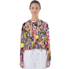 Sticker Bomb, Art, Cartoon, Dope Women s Slouchy Sweat