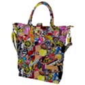 Sticker Bomb, Art, Cartoon, Dope Buckle Top Tote Bag View1