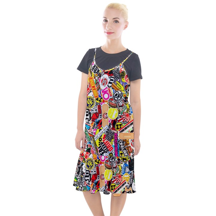 Sticker Bomb, Art, Cartoon, Dope Camis Fishtail Dress