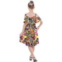 Sticker Bomb, Art, Cartoon, Dope Kids  Cut Out Shoulders Chiffon Dress View2