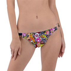 Sticker Bomb, Art, Cartoon, Dope Ring Detail Bikini Bottoms by nateshop