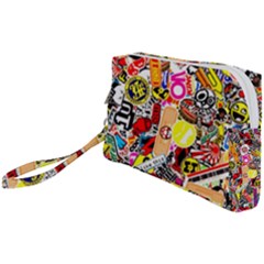 Sticker Bomb, Art, Cartoon, Dope Wristlet Pouch Bag (small) by nateshop