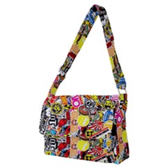 Sticker Bomb, Art, Cartoon, Dope Full Print Messenger Bag (m) by nateshop