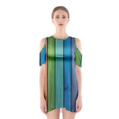 Rainbow Shoulder Cutout One Piece Dress by zappwaits