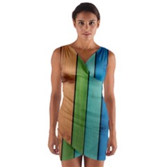 Rainbow Wrap Front Bodycon Dress by zappwaits