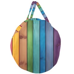 Rainbow Giant Round Zipper Tote by zappwaits