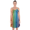 Rainbow Ruffle Detail Chiffon Dress View1