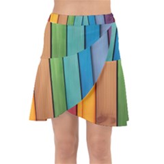 Rainbow Wrap Front Skirt by zappwaits