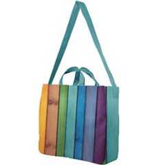 Rainbow Square Shoulder Tote Bag by zappwaits