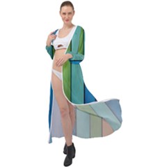 Rainbow Maxi Chiffon Beach Wrap by zappwaits