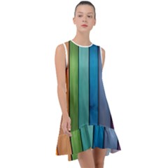 Rainbow Frill Swing Dress by zappwaits