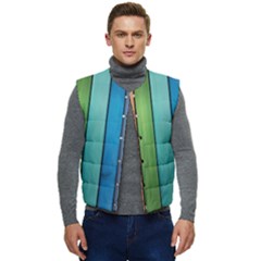 Rainbow Men s Button Up Puffer Vest	