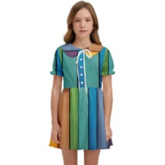 Rainbow Kids  Sweet Collar Dress