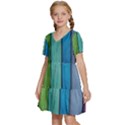 Rainbow Kids  Short Sleeve Tiered Mini Dress View2