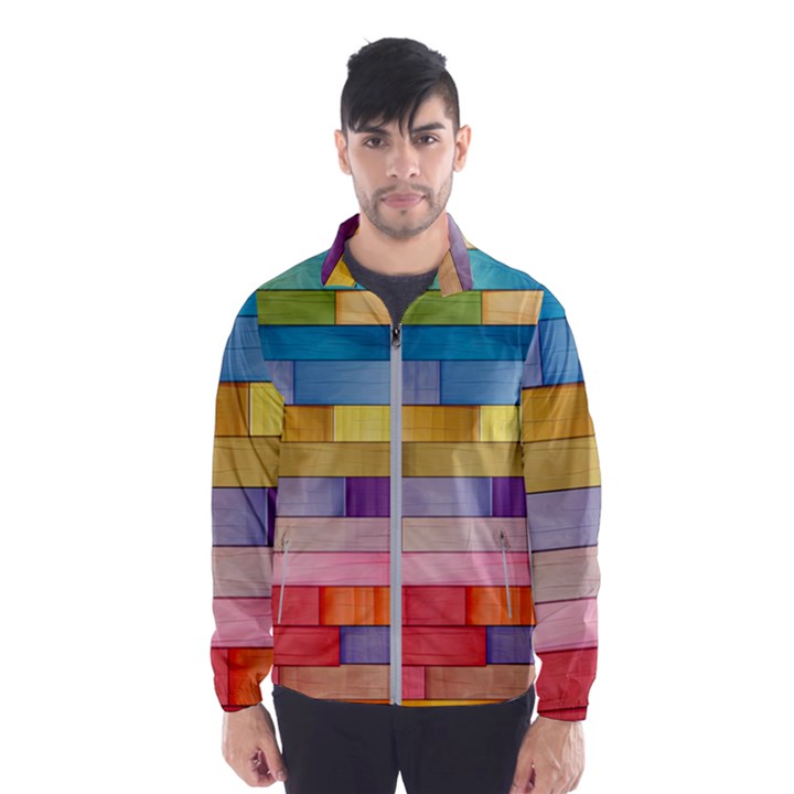 Rainbow Wood Men s Windbreaker