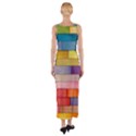 Rainbow Wood Fitted Maxi Dress View2