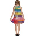 Rainbow Wood Kids  Halter Collar Waist Tie Chiffon Dress View4