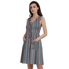 Stripes Sleeveless Dress With Pocket by zappwaits