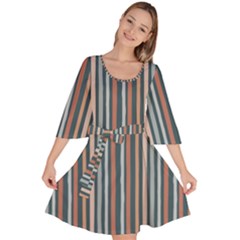 Stripes Velour Kimono Dress by zappwaits