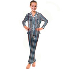 Stripes Kids  Satin Long Sleeve Pajamas Set by zappwaits