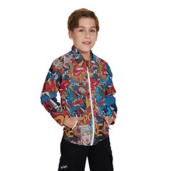 Comic Cartoon Pattern Kids  Windbreaker