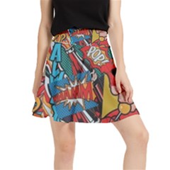 Comic Cartoon Pattern Waistband Skirt by pakminggu