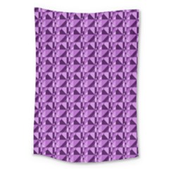 Violet Geometry Large Tapestry