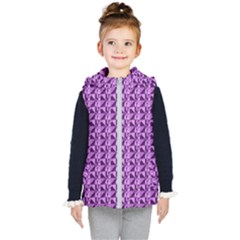 Violet Geometry Kids  Hooded Puffer Vest