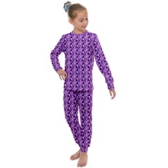 Violet Geometry Kids  Long Sleeve Set 