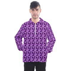 Violet Geometry Men s Half Zip Pullover