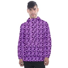 Violet Geometry Men s Front Pocket Pullover Windbreaker