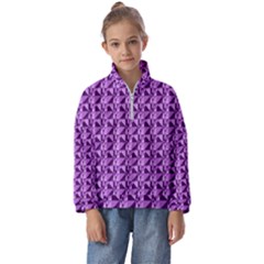 Violet Geometry Kids  Half Zip Hoodie