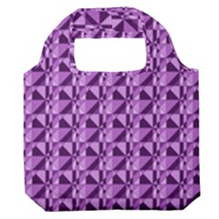 Violet Geometry Premium Foldable Grocery Recycle Bag by Sparkle