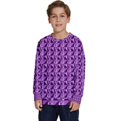 Violet Geometry Kids  Crewneck Sweatshirt