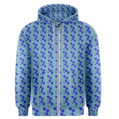 Skyblue Floral Men s Zipper Hoodie